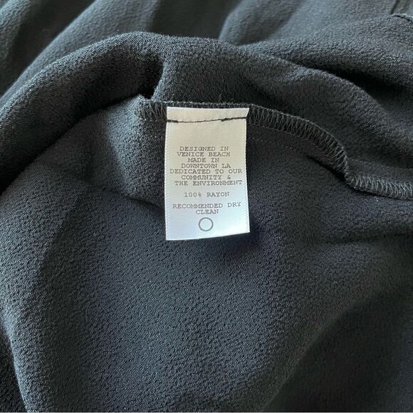 NWT Flynn Skye Ruffle Slip Maxi Dress Black Sun whimsical Size XS - Picture 5 of 6